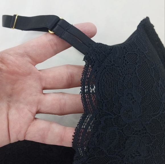 Joyspun Black Lace Push Up Bra 36DD - Picture 3 of 5